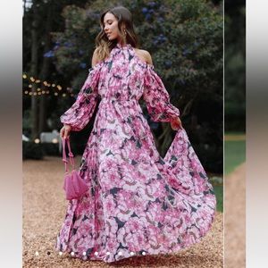 Petal & Pup Hilary Pleated maxi dress size XS